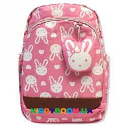 Детский рюкзак Зайка с брелоком, розовый